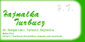 hajnalka turbucz business card